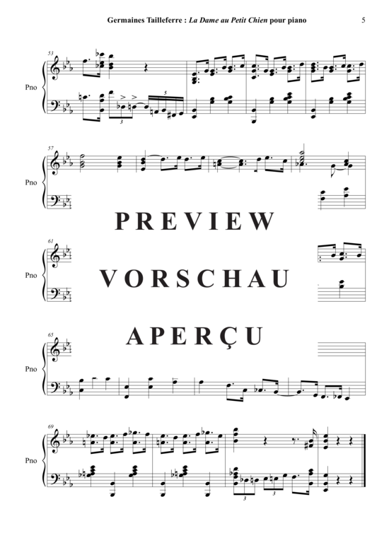 Product gallery: Page 6 of 6 La dame au petit chien , , Piano Solo