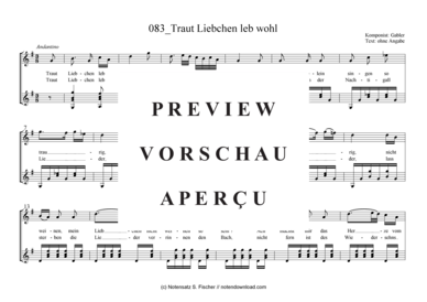 Produktgalerie: Seite 2 von 3 Traut Liebchen leb wohl , , (Gitarre + Gesang)