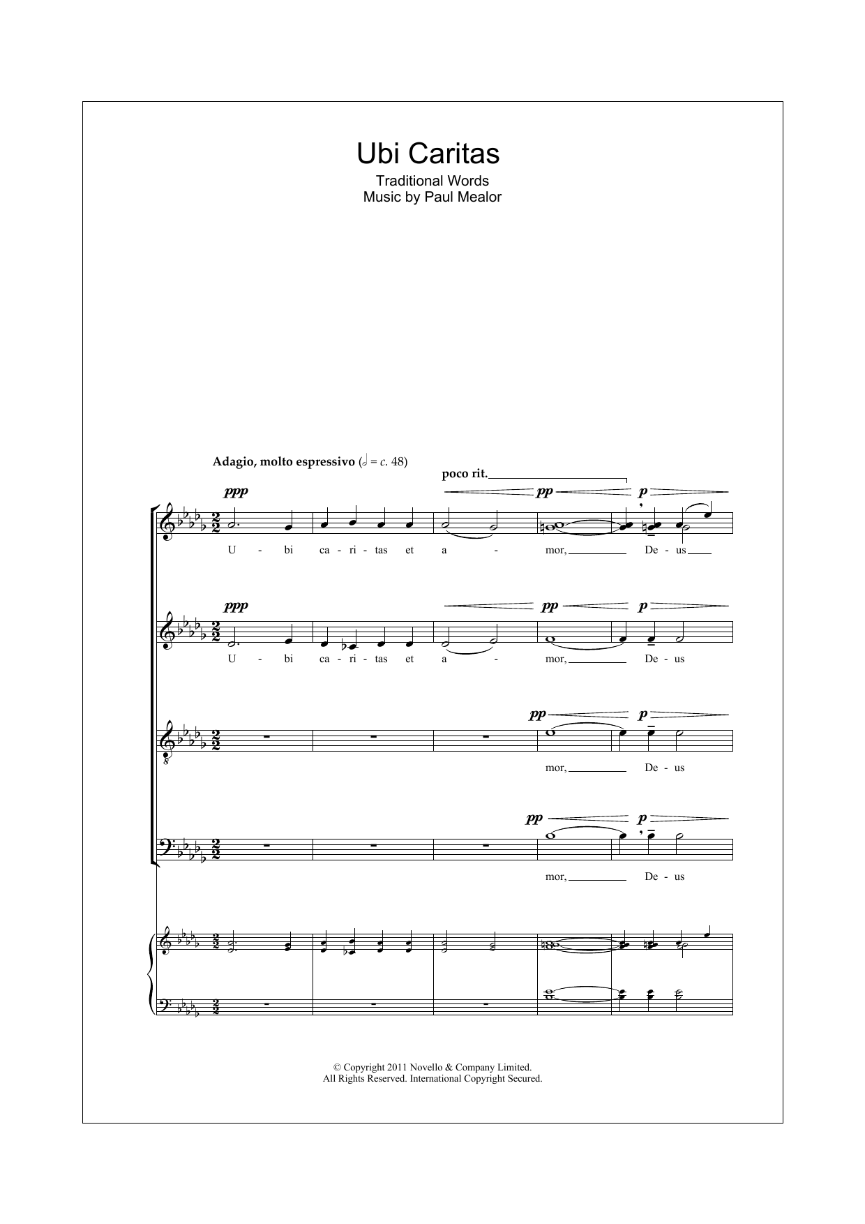 Product gallery: Page 1 of 1 Ubi Caritas, Paul Mealor