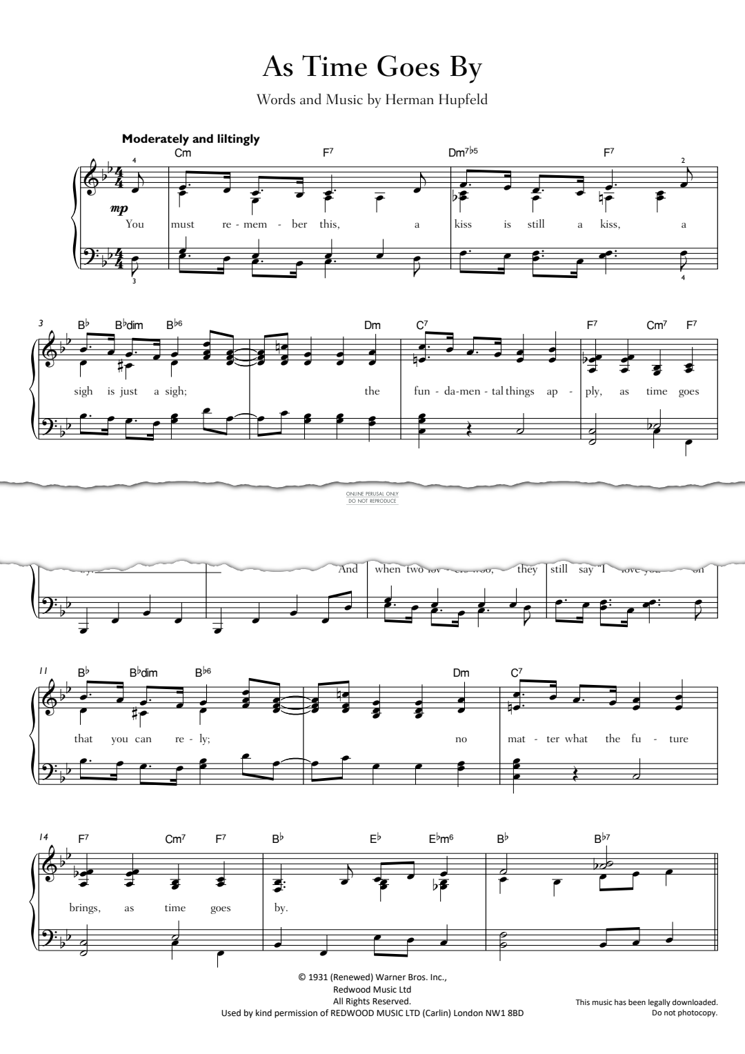Produktgalerie: Seite 1 von 1 As Time Goes By, Dooley Wilson, Klavier