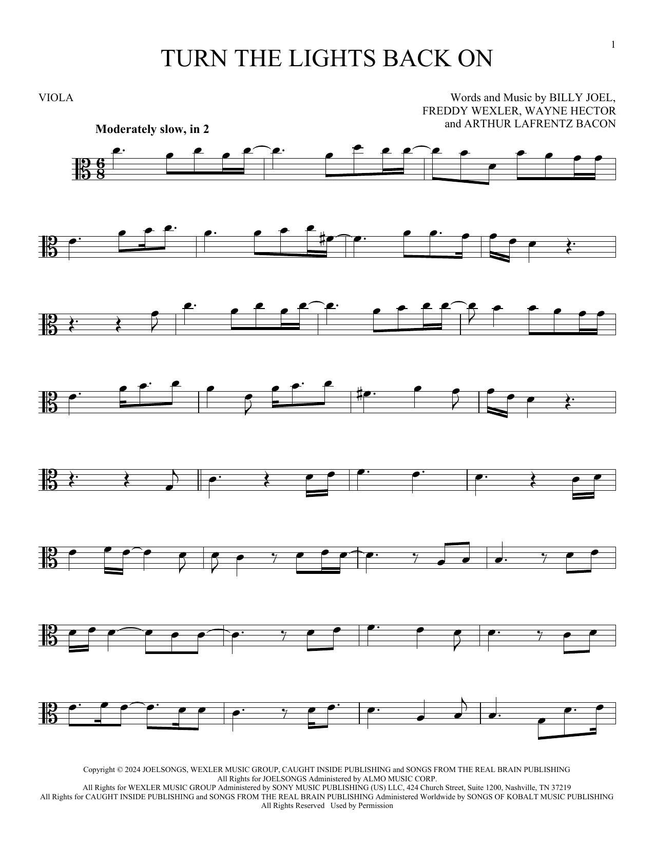 Product gallery: Page 1 of 1 Turn The Lights Back On, Billy Joel