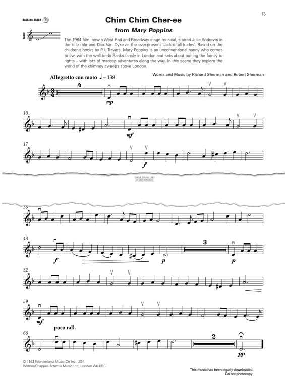 Product gallery: Page 1 of 1 Chim Chim Cher-Ee (from 'Mary Poppins'), Richard M. Sherman