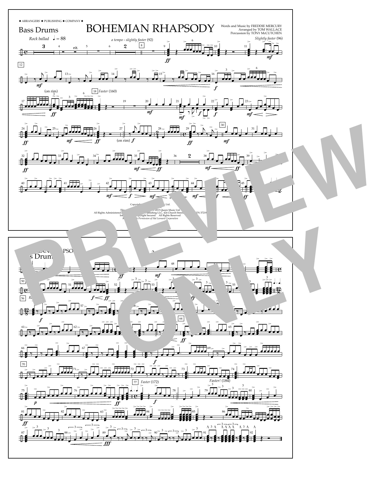 Produktbild zu: Bohemian Rhapsody - Bass Drums