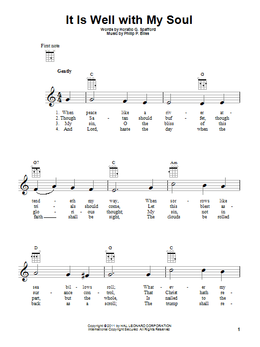 Product gallery: Page 1 of 1 It Is Well With My Soul, Philip P. Bliss