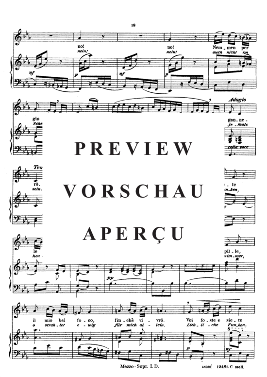 Product gallery: Page 4 of 6 Ch'io mai vi possa, Schimon Adolph, Soprano Solo and Piano