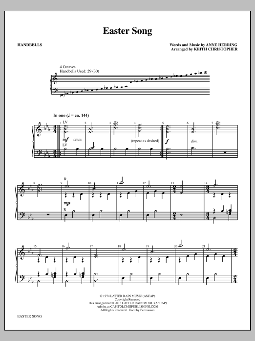 Produktgalerie: Seite 1 von 1 Easter Song, Keith Christopher, Percussion
