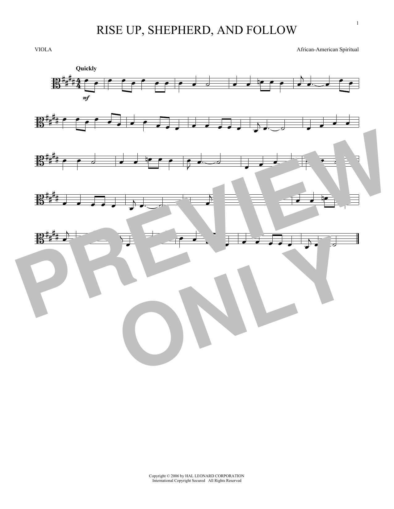 Product gallery: Page 1 of 1 Rise Up, Shepherd, And Follow, African-American Spiritual