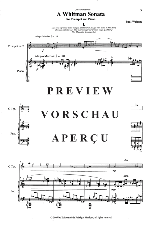 Produktgalerie: Seite 4 von 21 A Whitman Sonata , , (Trompete in B oder C + Klavier)