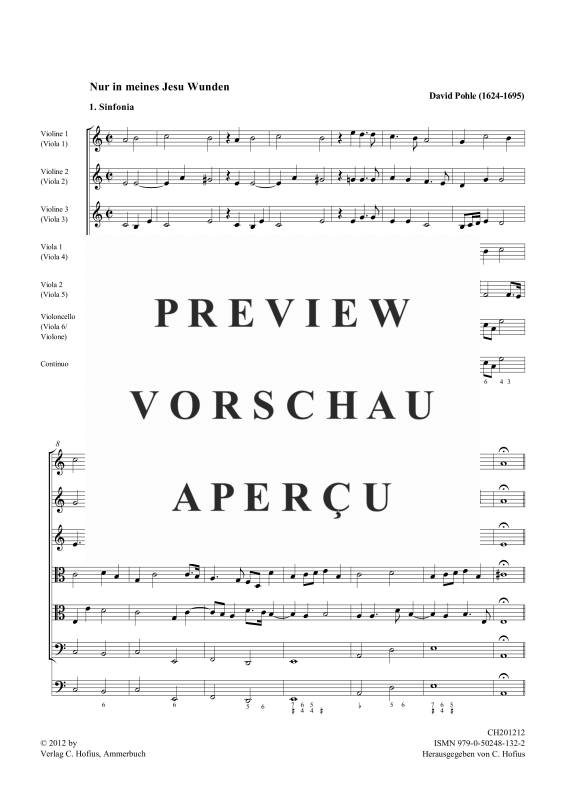Produktgalerie: Seite 4 von 11 Nur in meines Jesu Wunden, , Gemischtes Ensemble SSATTB, 6 Violen und BC