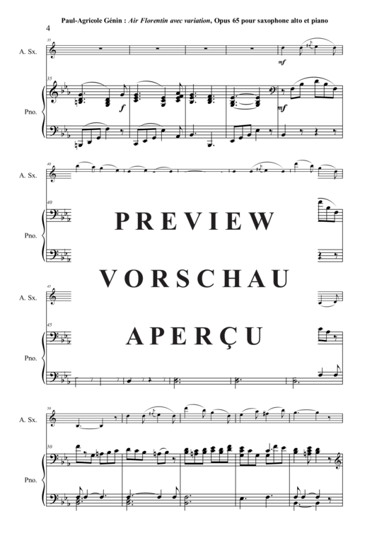 gallery: Air Florentin avec variation, opus 65 , , (Alt-Saxophon + Klavier)
