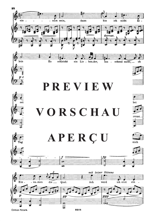 Product gallery: Page 3 of 4 Gesänge des Harfners D.478-1, , High Voice and Piano