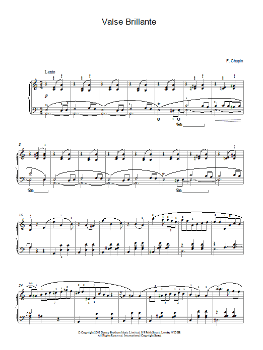 Product gallery: Page 1 of 1 Valse Brillante, Frederic Chopin
