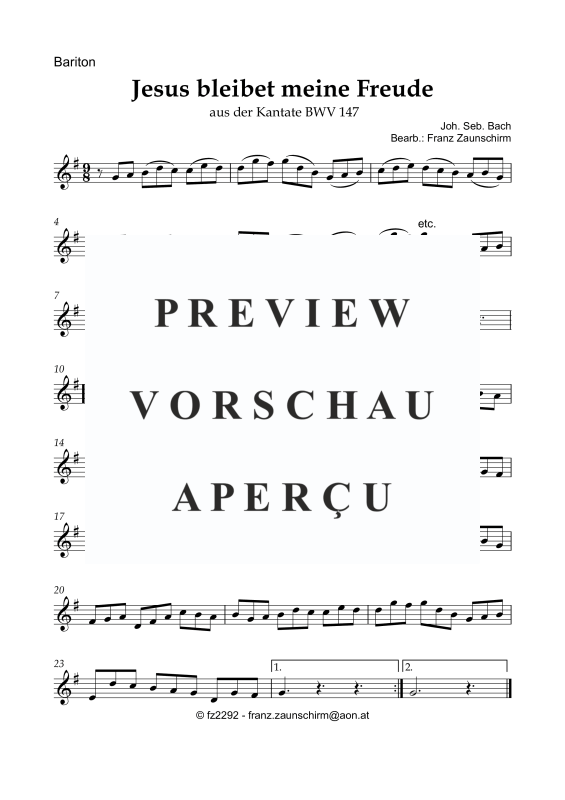 Produktgalerie: Seite 5 von 8 Jesus bleibet meine Freude, , Tenorhorn und Akkordeon