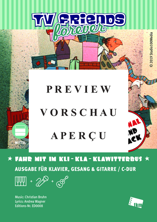 gallery: Fahr mit im Kli-Kla-Klawitterbus (C-Dur) , ,  (Klavier + Gesang)