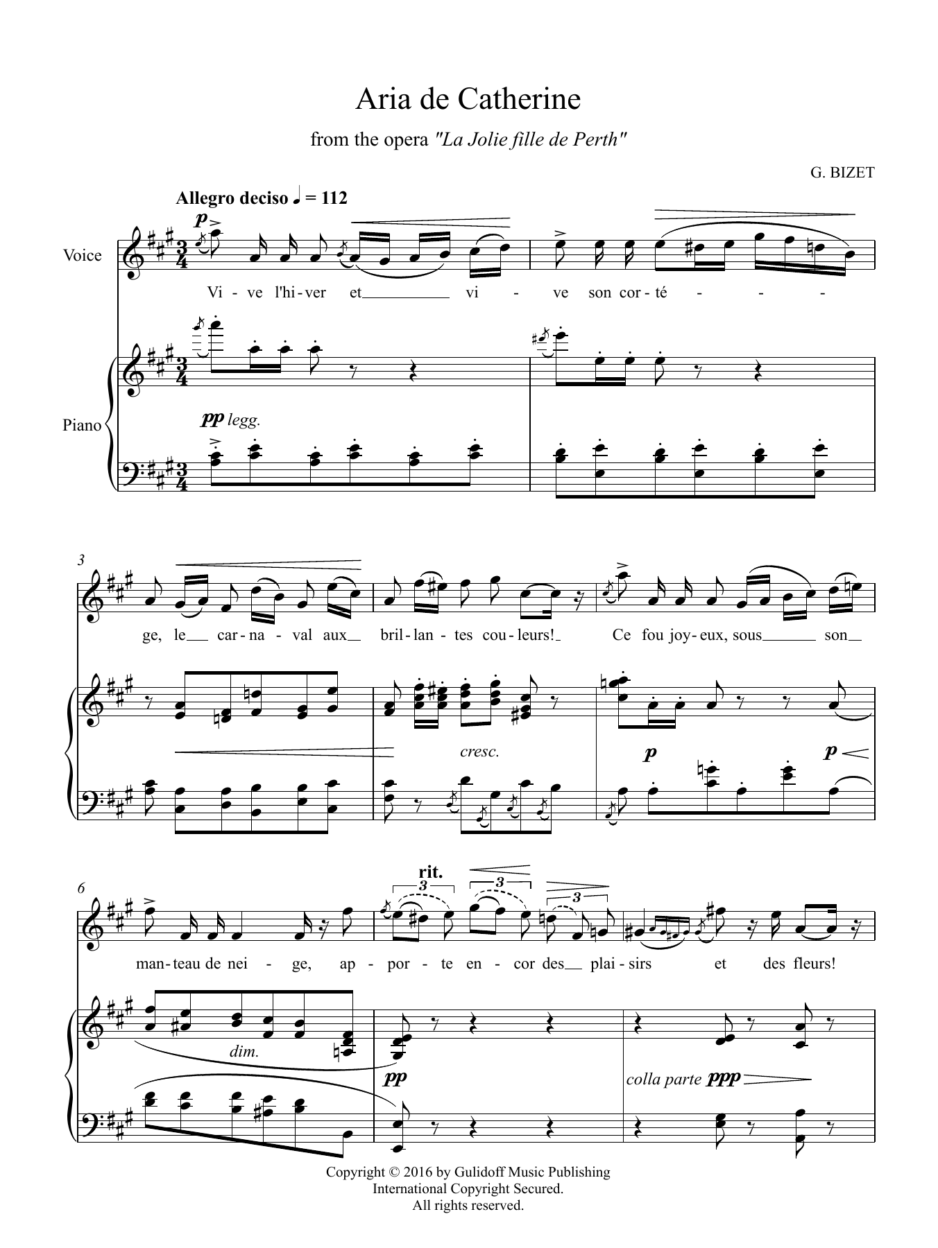 Product picture to: 7 Songs: Aria de Catherine from the opera La Jolie fille de Perth