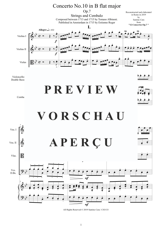 Product gallery: Page 2 of 11 Concerto No.10 in B-Dur Op.7, , String Ensemble and Harpsichord