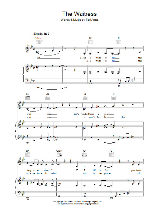 Produktgalerie: Seite 1 von 1 The Waitress, Tori Amos, Gesang, Gitarre, Klavier