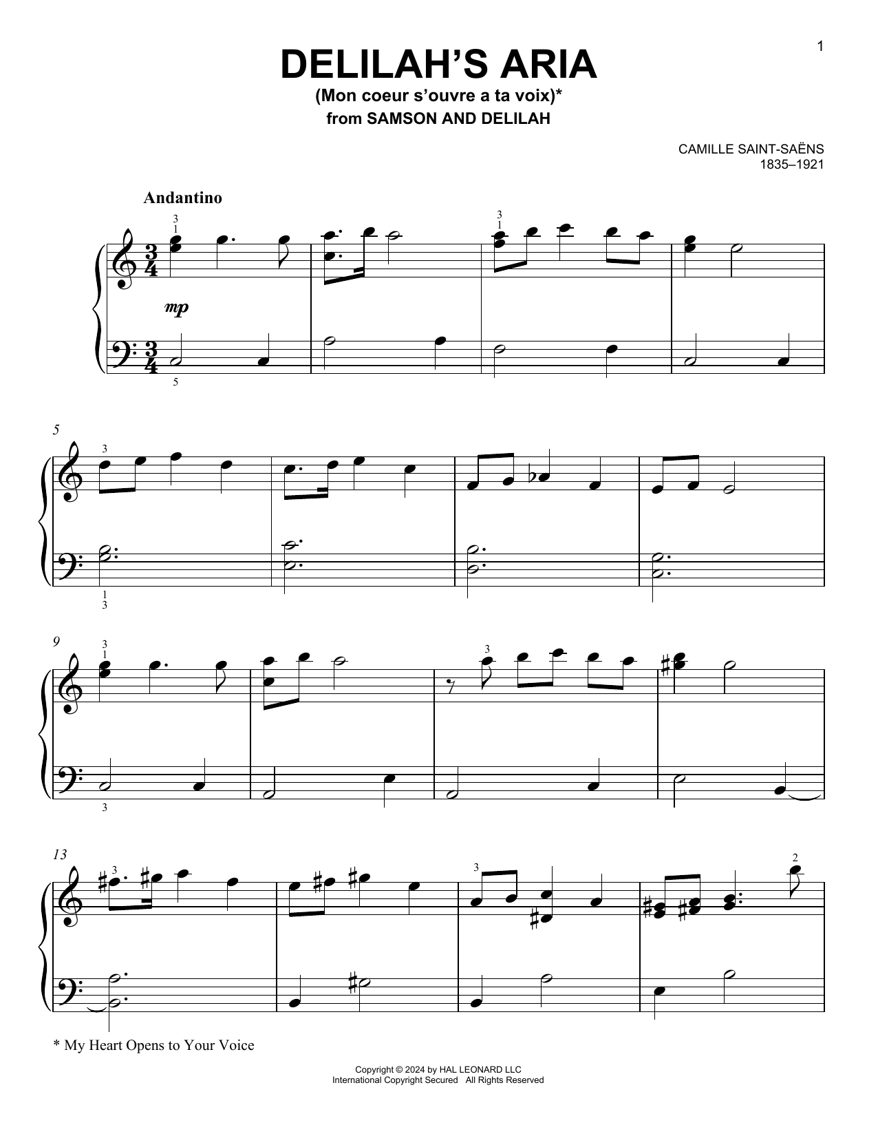 Produktbild zu: Delilah's Aria (Mon Coeur S'Ouvre A Ta Voix)