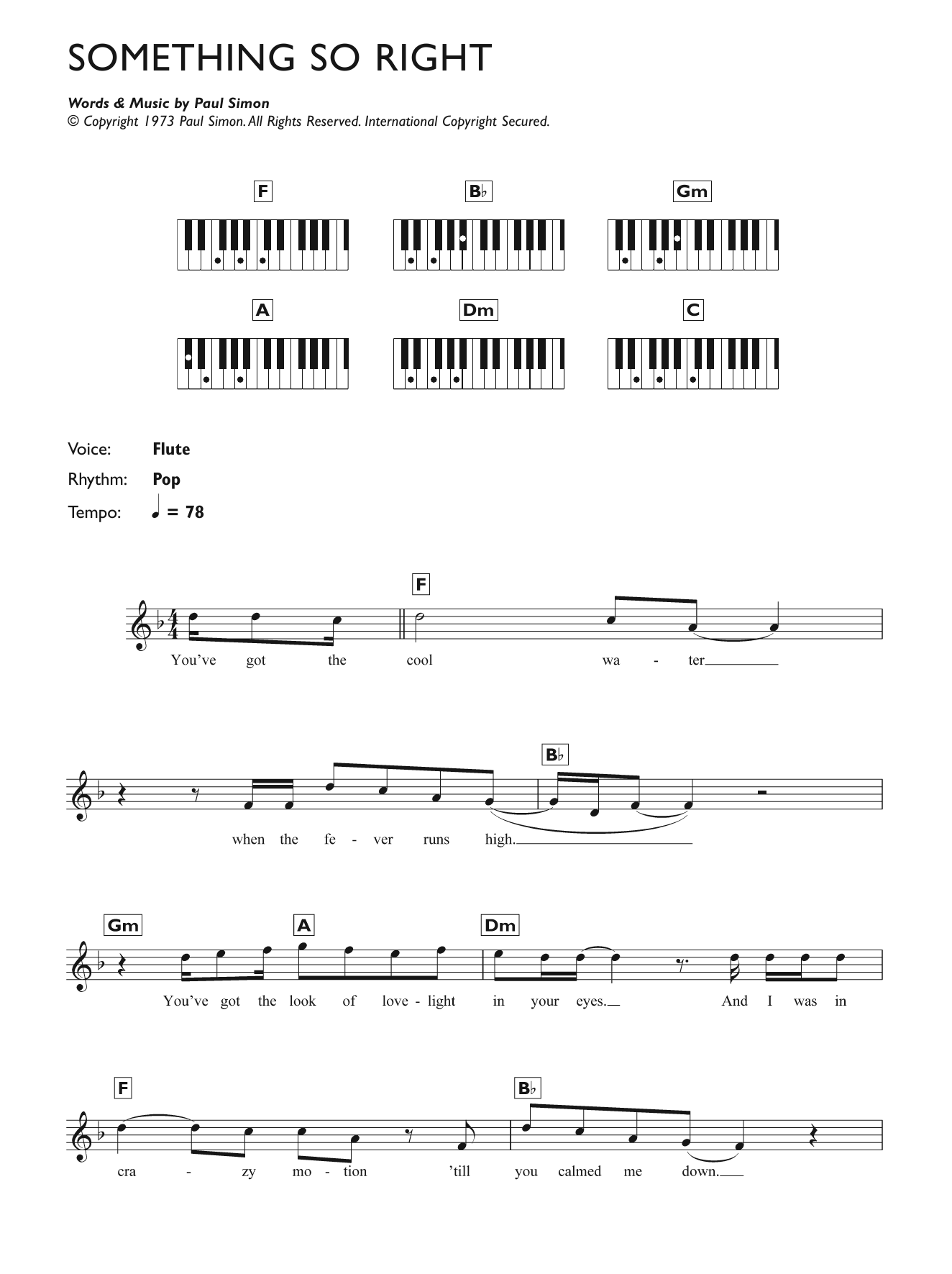 Produktgalerie: Seite 1 von 1 Something So Right, Paul Simon, Klavier