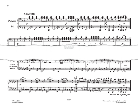 Produktbild zu: Polacca & Trio - Allegretto (No.14 from 'Melodische Übungsstücke Op.149')