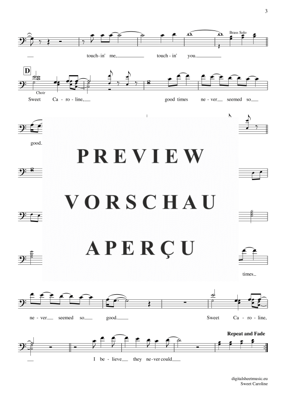 Produktgalerie: Seite 4 von 4 Sweet Caroline, Diamond, Neil, (Violoncello)