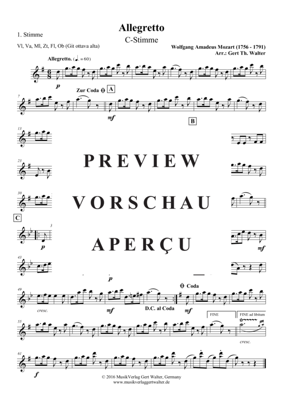 Produktgalerie: Seite 6 von 21 Allegretto , , (Quintett flexible Besetzung)