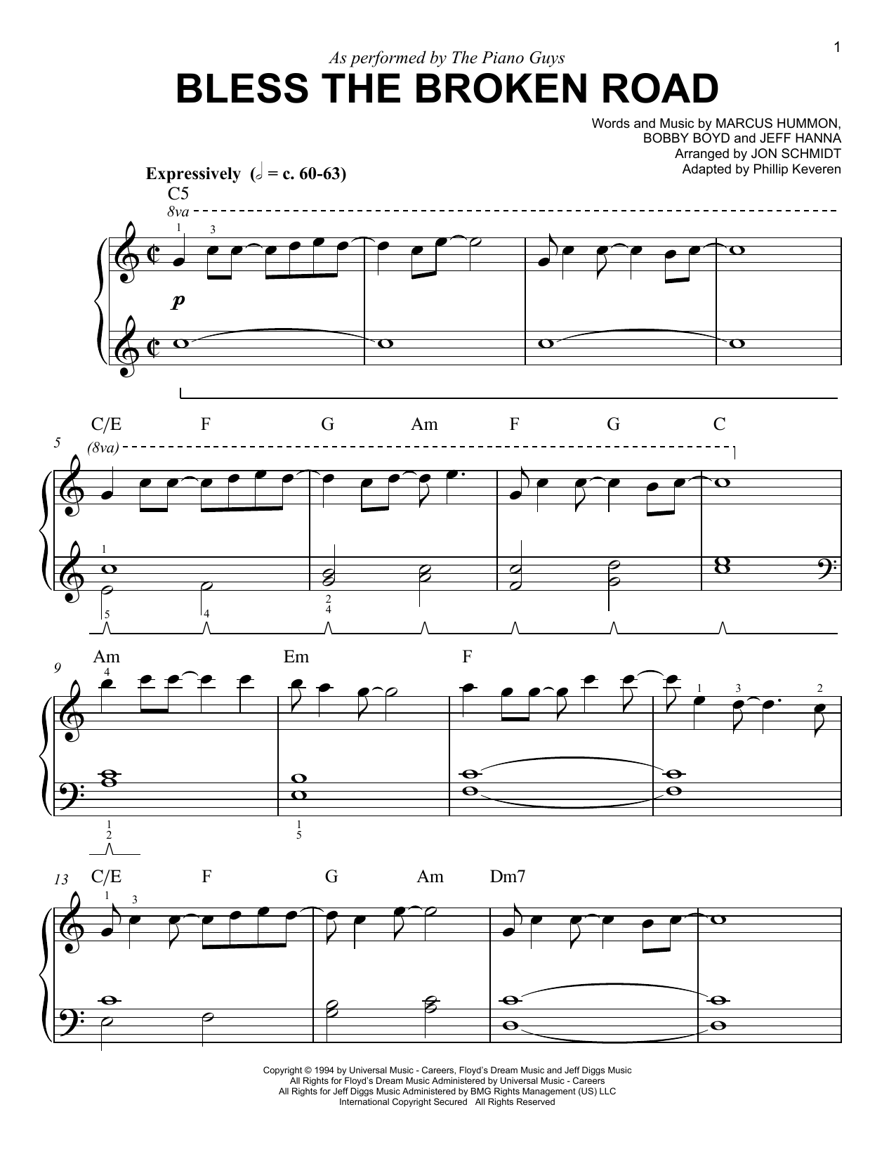 Produktbild zu: Bless The Broken Road (arr. Phillip Keveren)