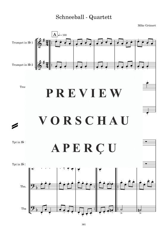 gallery: Schneeball-Quartett, , Flexibles Quartett Stimmen in C, B, Es, F und C Bass