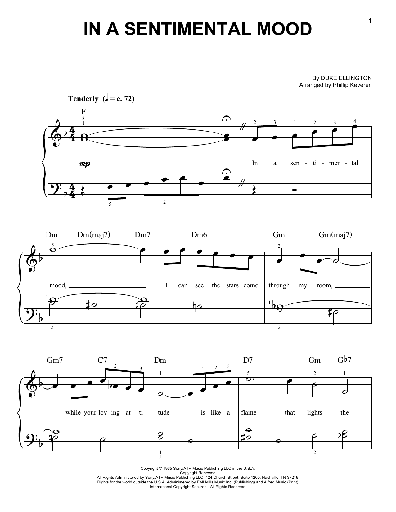 Produktbild zu: In A Sentimental Mood (arr. Phillip Keveren)