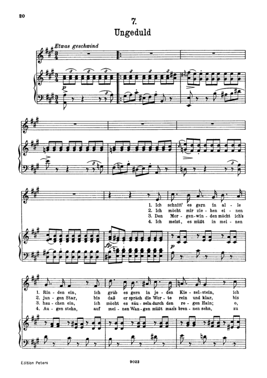 Product picture to: Ungeduld D.795-7 (Die Schöne Müllerin)Franz Schubert