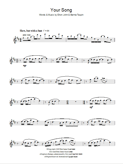 Produktgalerie: Seite 1 von 1 Your Song, Elton John, Melodieinstrument