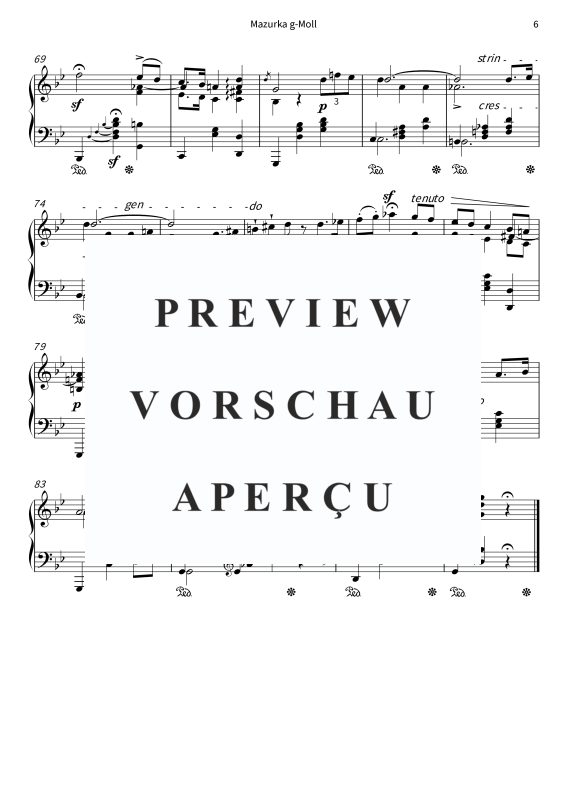 Product gallery: Page 8 of 8 Mazurka G-Moll - aus Soirées musicales op. 6 Nr. 3, , Solo Piano
