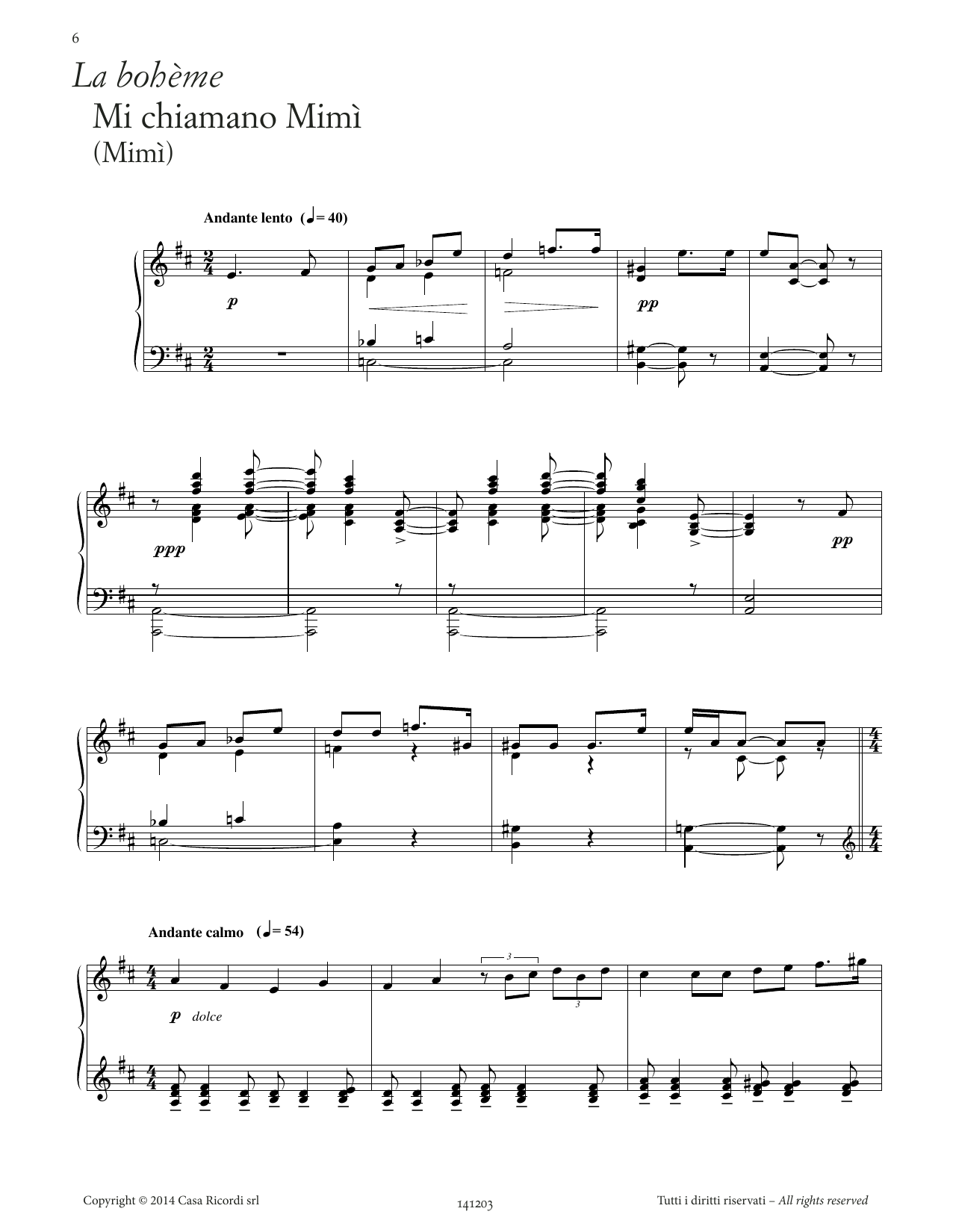 Produktbild zu: Mi chiamano Mimì (from La Bohème)