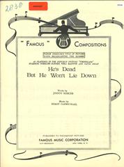 cover: He's Dead But He Won't Lie Down, Hoagy Carmichael, Gesang, Gitarre, Klavier