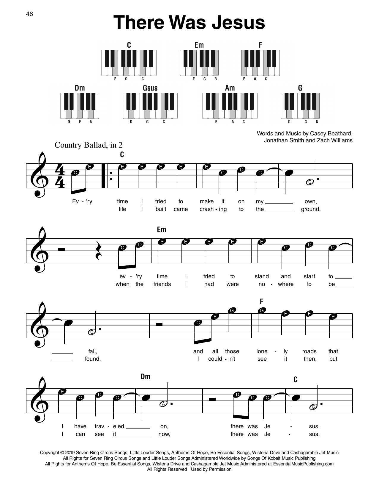 Produktgalerie: Seite 1 von 1 There Was Jesus (feat. Dolly Parton), Zach Williams, Klavier