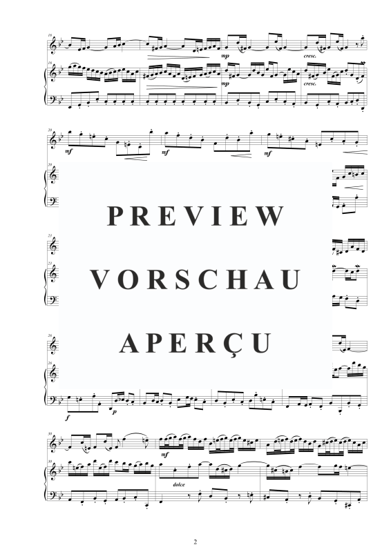 Produktgalerie: Seite 3 von 11 Flöten Sonate Nr. 3 in G-Moll BWV 1029, , Flöte und Cembalo/Klavier