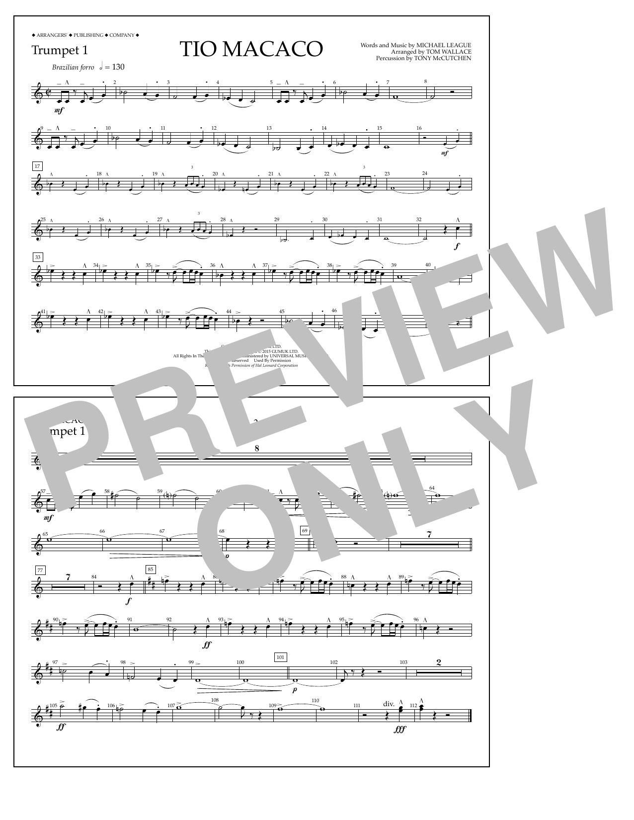 Produktgalerie: Seite 1 von 1 Tio Macaco - Trumpet 1, Tom Wallace, Ensemble