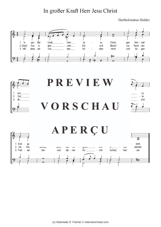 Produktbild zu: In großer Kraft Herr Jesu Christ Bartholomäus Helder
