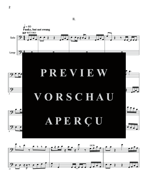 Product gallery: Page 6 of 11 Looping Etudes, , (bass key instrument and loop pedal)