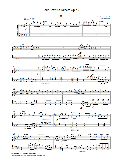 Product gallery: Page 1 of 1 Four Scottish Dances Op.59, No.2, Vivace, Malcolm Arnold