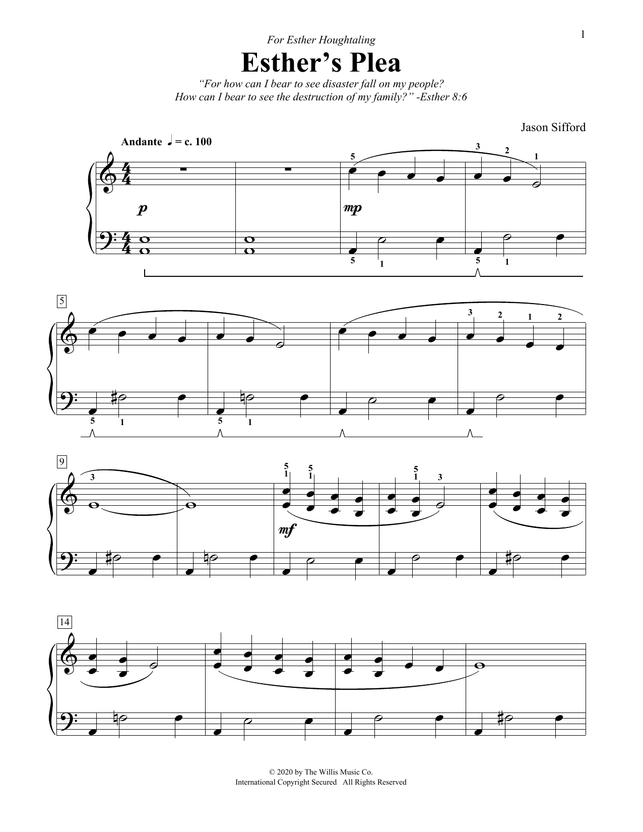 Produktbild zu: Esther's Plea