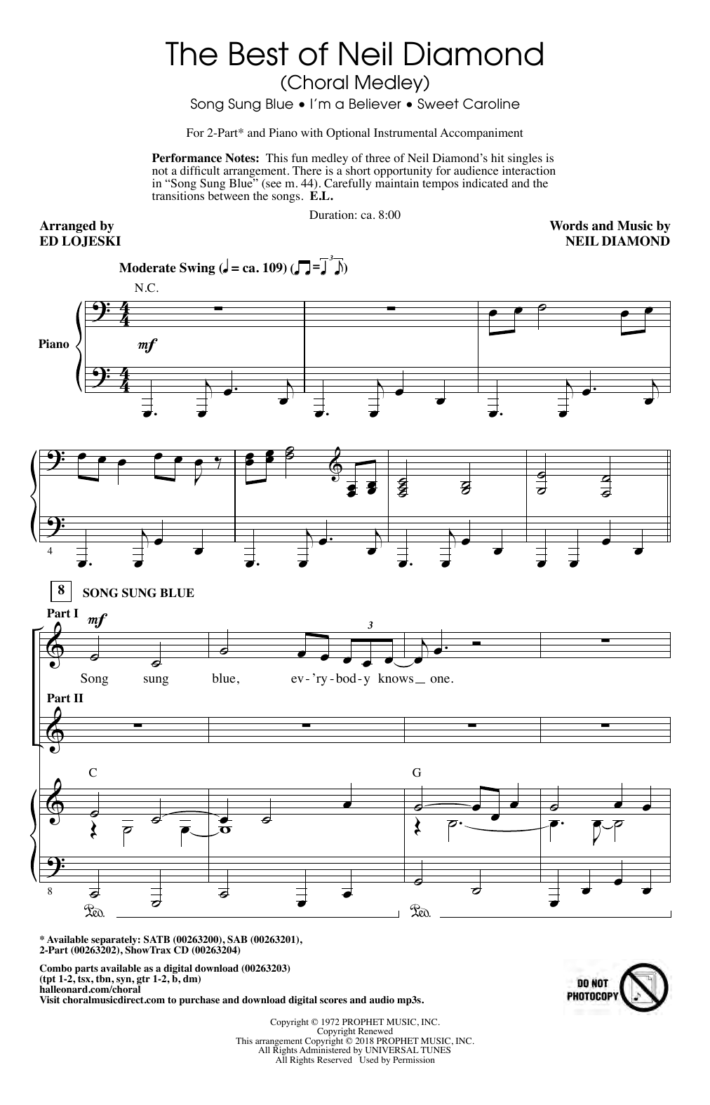 Produktgalerie: Seite 1 von 1 The Best of Neil Diamond (arr. Ed Lojeski), Neil Diamond, Chor