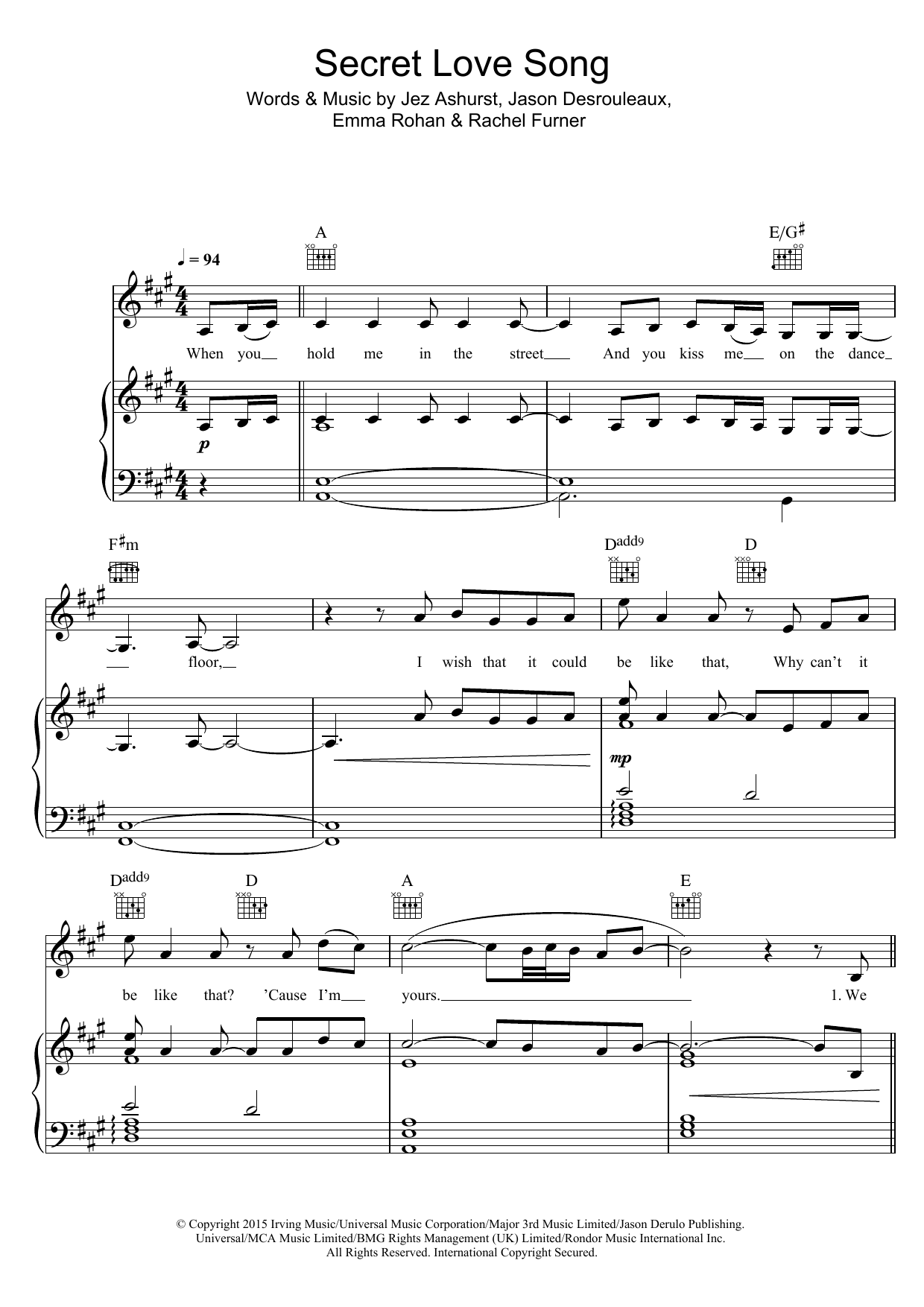 Produktbild zu: Secret Love Song (featuring Jason Derulo)