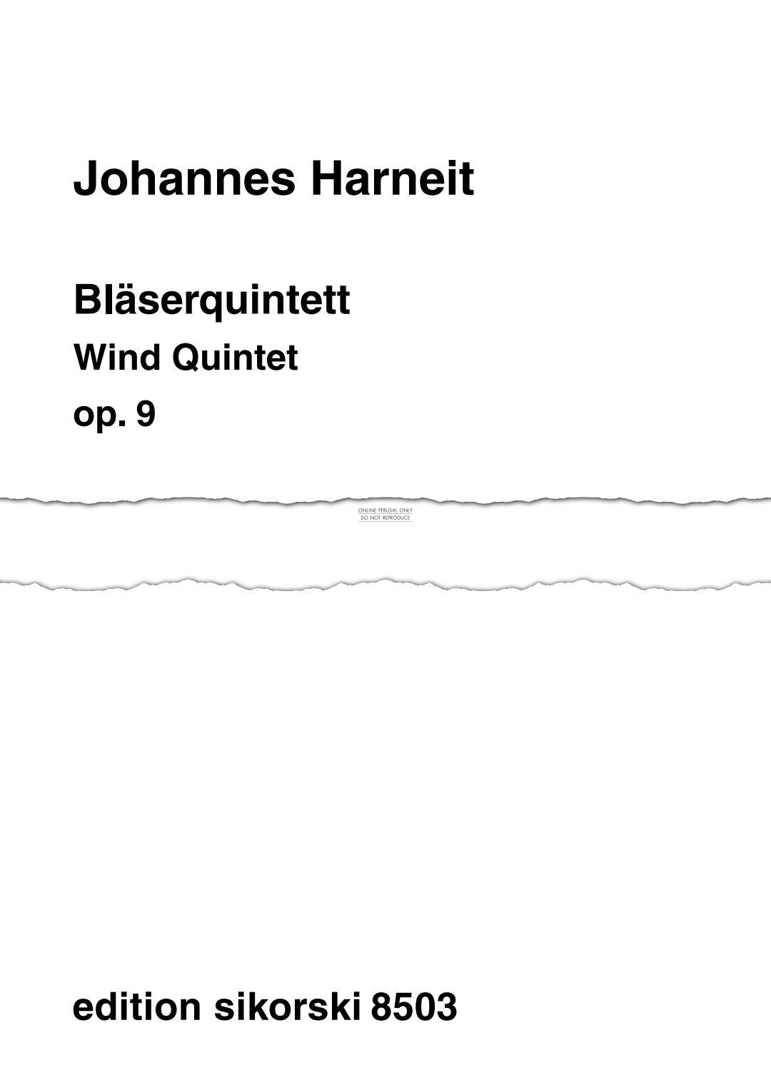 Produktbild zu: Bläserquintett