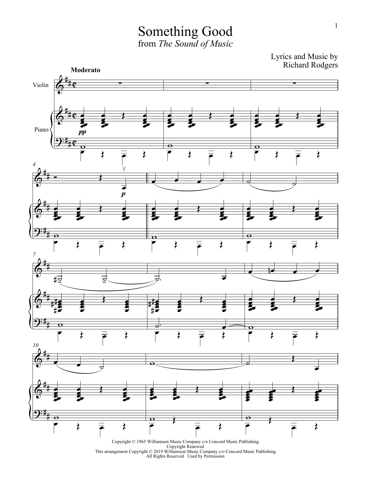 Product gallery: Page 1 of 1 Something Good (from The Sound of Music), Rodgers & Hammerstein