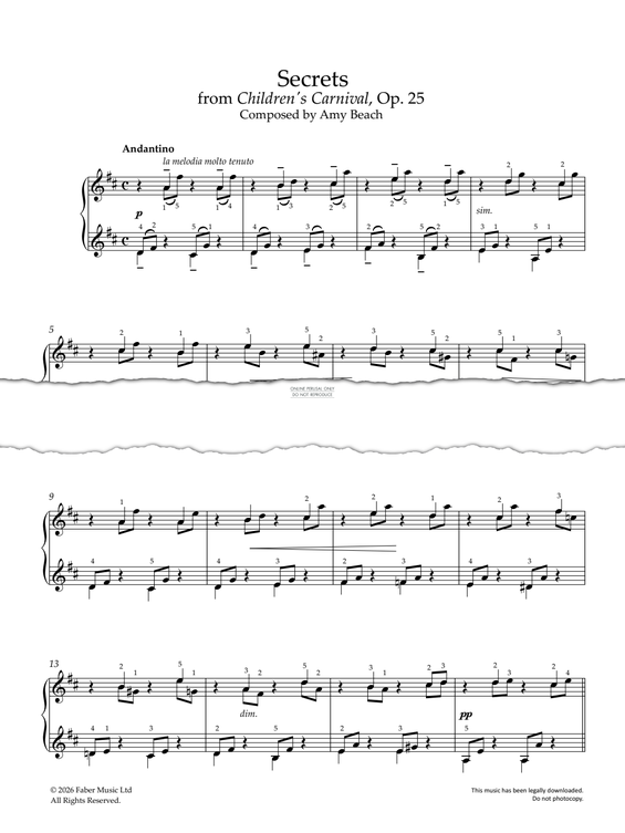 Produktbild zu: Secrets (from Children's Carnival) Op.25