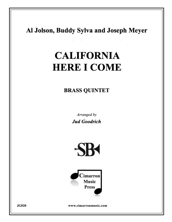 cover: California, Here I Come, , Brass Quintet