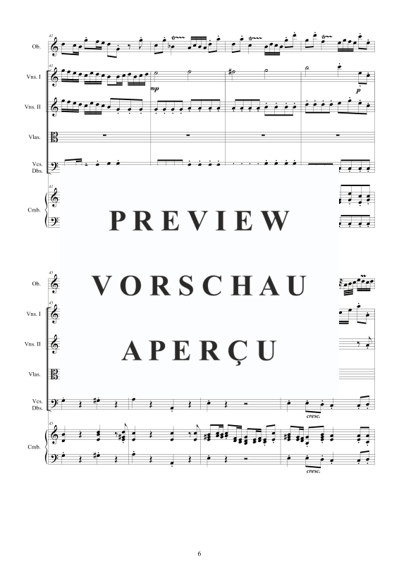 Produktgalerie: Seite 7 von 11 Concerto No.5 in C-Dur Op.9, , Oboe Solo, Streicher Ensemble und Cembalo BC