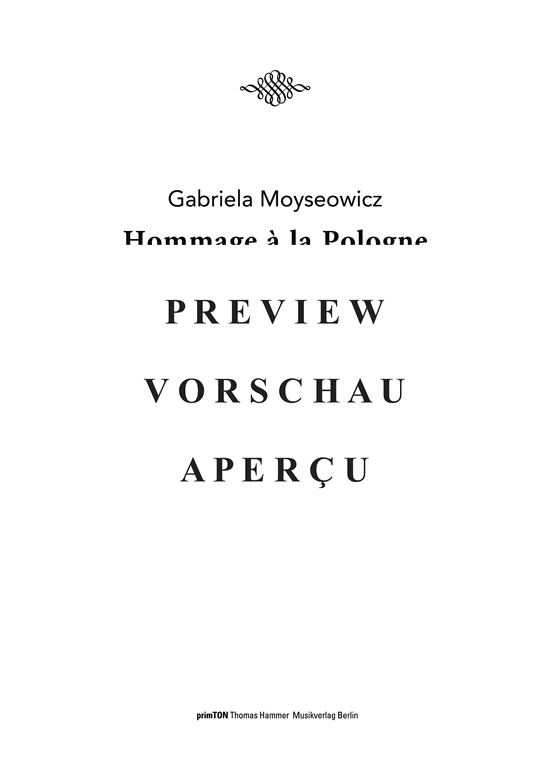 Product gallery: Page 4 of 21 Hommage à la Pologne (2015) , ,  (ensemble for violin solo, piano, flute, clarinet + string quintet)