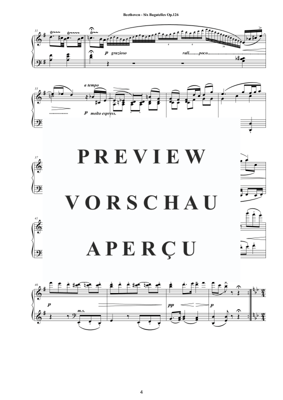 Produktgalerie: Seite 5 von 11 Six Bagatelles for Piano Op.126, , Klavier Solo